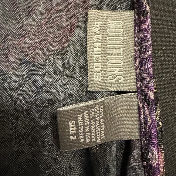 Chicos Blouse 2 Womens Medium Vintage Slinky Top Y2K 90s Fairy Goth Whimsigoth - Picture 5 of 6